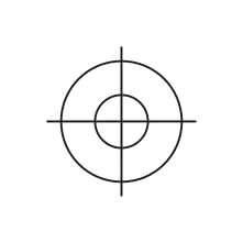 Pictogram for Precision positioning (ROBOMACHINES) in black. SVG format.