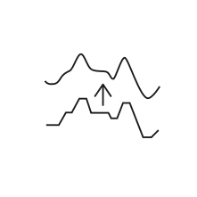 Pictogram for High precision program (ROBOMACHINES) in black. SVG format.