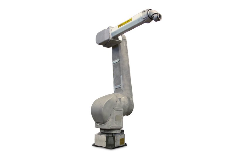 The FANUC P-250/15F-28B is a paint robot used for applications including painting, dispensing, glueing and sealing.