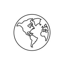 Pictogram for Global (Organization) in black. SVG format.