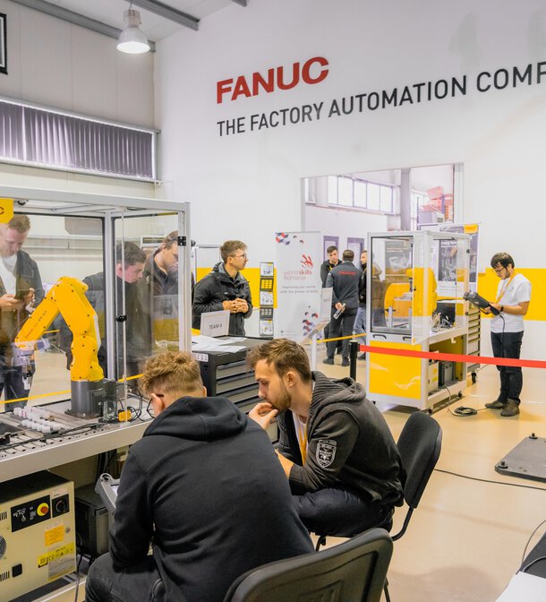 A national competition has been organised by FANUC Romania together with WorldSkills Romania. "The National Olympiad FANUC WorldSkills 2023 for Industrial Robots Integration"
