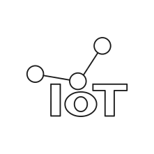 Pictogram for IoT (Product) in black. SVG format.