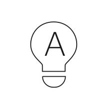 Pictogram for Automatic turn off back light (Sustainability) in black. SVG format.