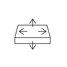 Pictogram for Footprint (Robot) in black. SVG format.