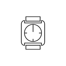 Pictogram for Watches (Industries) in black. SVG format.