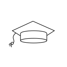 Pictogram for Training (Education) in black. SVG format.