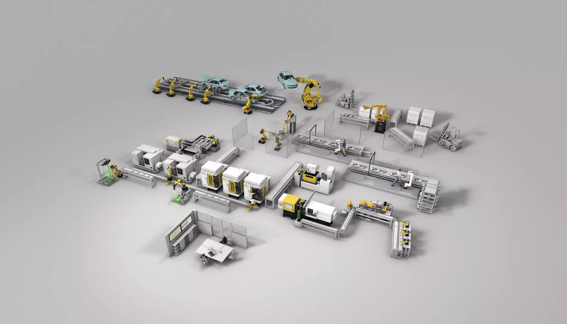 Production Line Automotive with Complex Machining