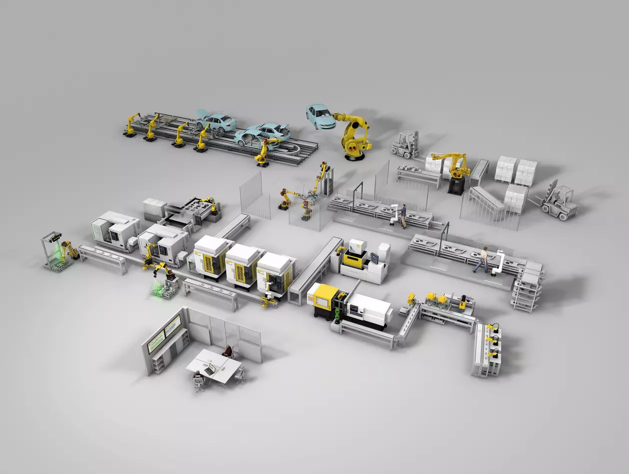 Ligne de production automobile avec usinage complexe