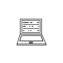 Pictogram for Operation management (Hardware) in black. SVG format.