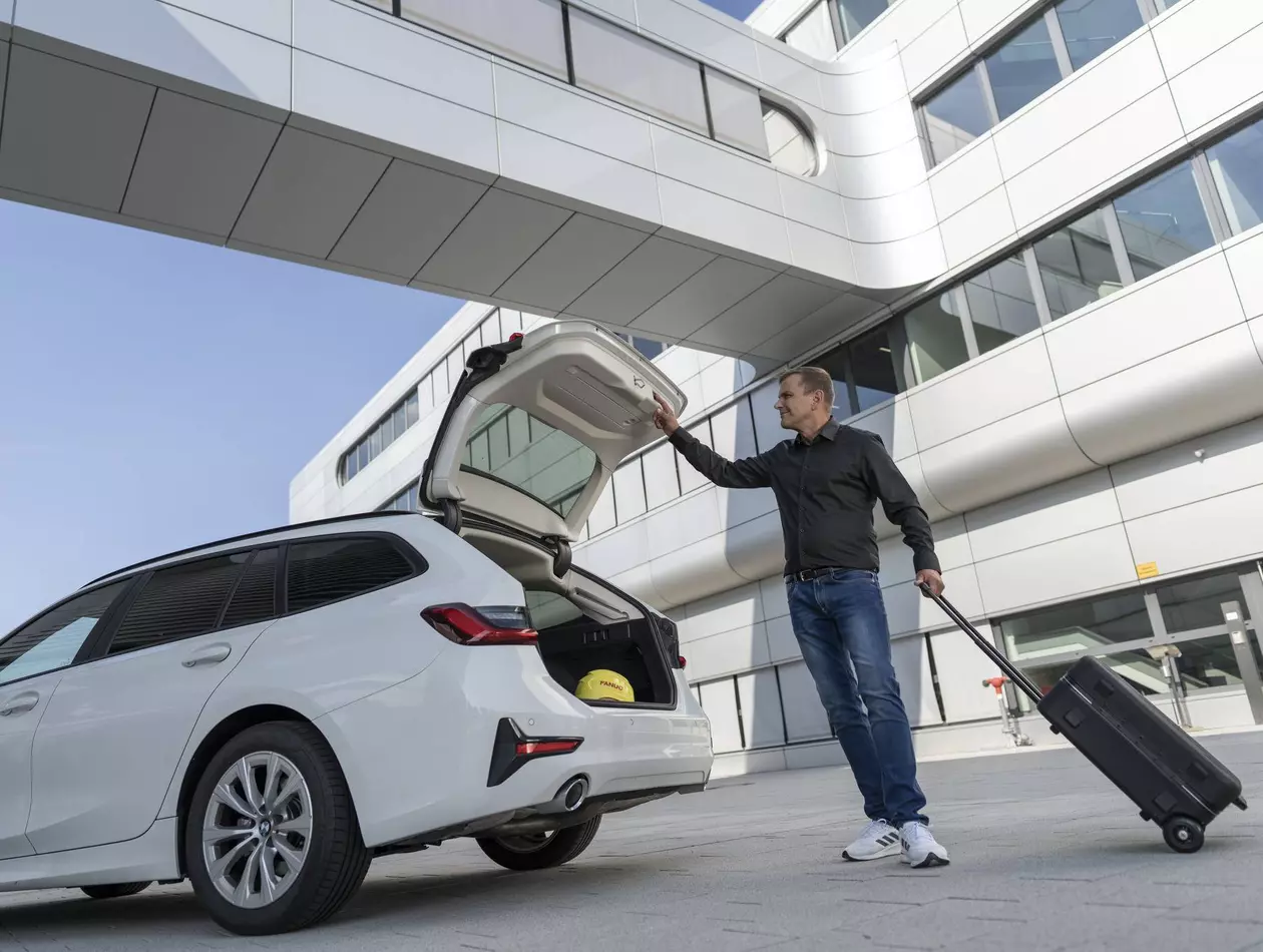 Image showing Technical support leaving to support customer on site.