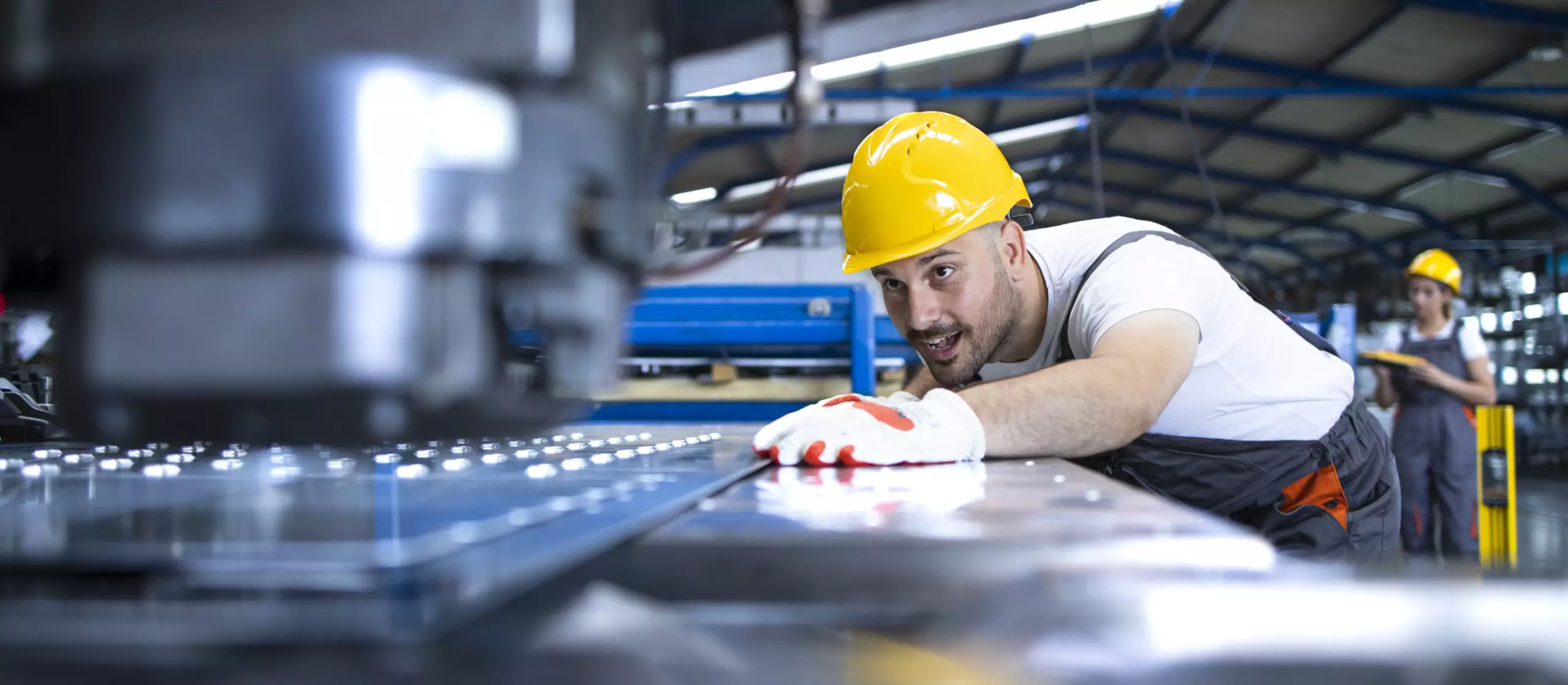 Factory worker in protective uniform and hardhat operating industrial machine at production line.
industry, industrial, factory, plant, machine, production, line, metal, worker, helmet, yellow, hardhat, gloves, protective, working, workman, man, people, technician, uniform, checking, focused, engineer, looking, factory worker, manufacturing, process, technology, business, professional, automated, machinery, production line, interior, work wear, efficient, productive, positive, occupation, job, employment, laborer, operating, operator
Industry background for the global overview page