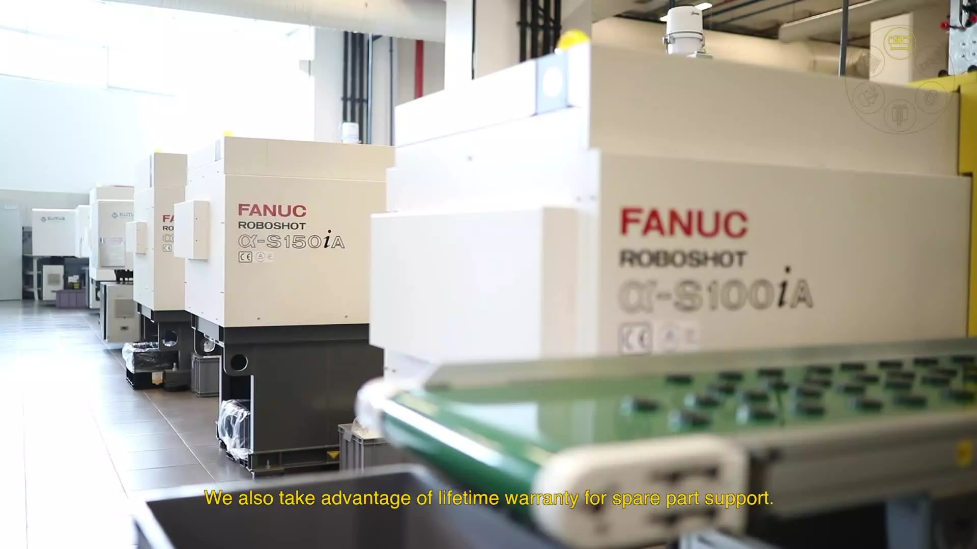 Success story video of FANUC Turkey with customer Erkul cosmetics. The company has production lines with ROBOSHOT and robot integration. Duration 02:26. Turkish with English subtitles.