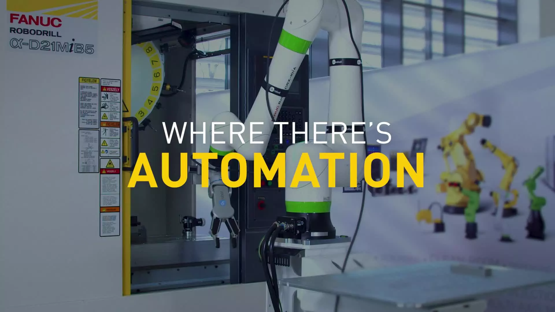 Corporate video about FANUC in English. Where there's automation, there's FANUC. 2:22 min

Copy text:
Where there's automation, there's FANUC!
With over 40 million products installed worldwide, we lead in CNC, robotics, and ROBOMACHINE systems. Our technologies
machine, assemble, handle, move or package almost every product we use every day.
Reliable products designed to meet the needs of both small and large industries.
 
With the large network of trusted integrators, we're ready to revolutionise your production. Just contact us now!  ✅ https://www.fanuc.eu/