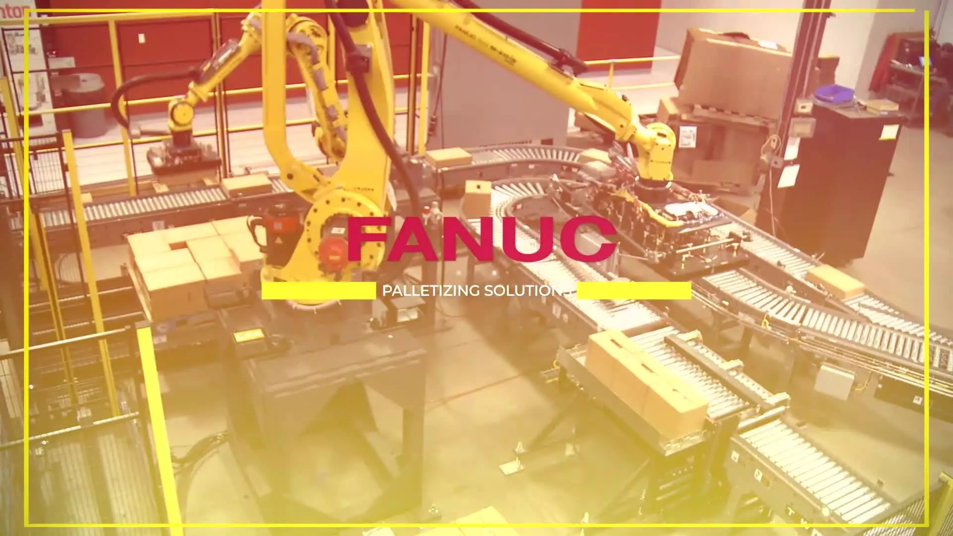 Robots de almacén para paletización multilínea